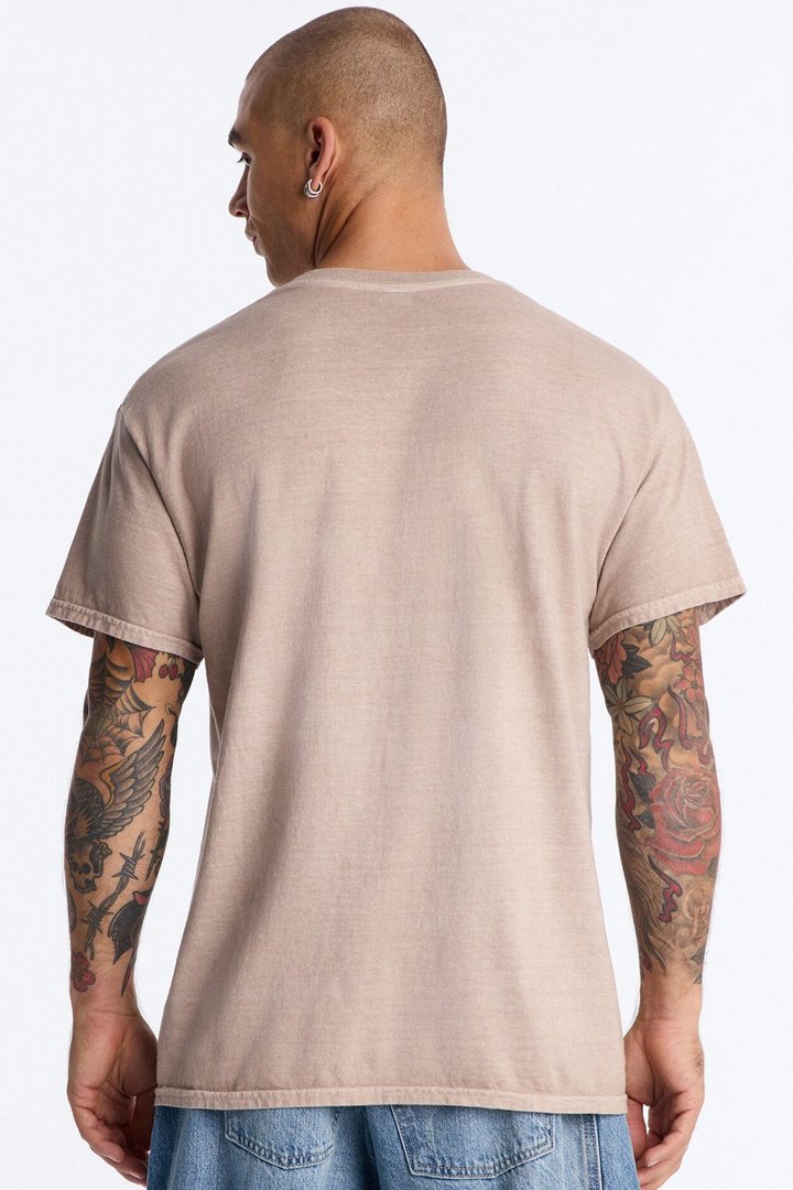Doves In Paris Vintage Short Sleeve Tee - Sand