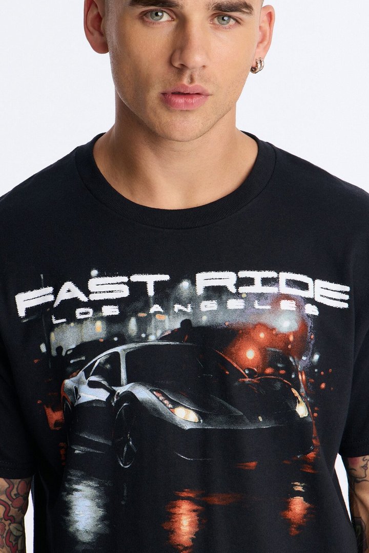 Fast Ride Fast Life Short Sleeve Tee - Black