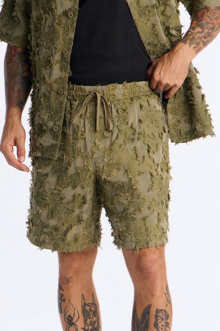 Relaxed Sandworm Dune Short - Olive