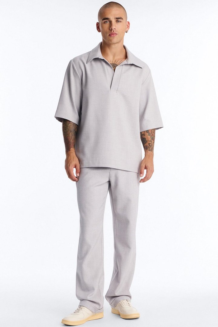 Sorrento Relaxed Trouser - Light Grey