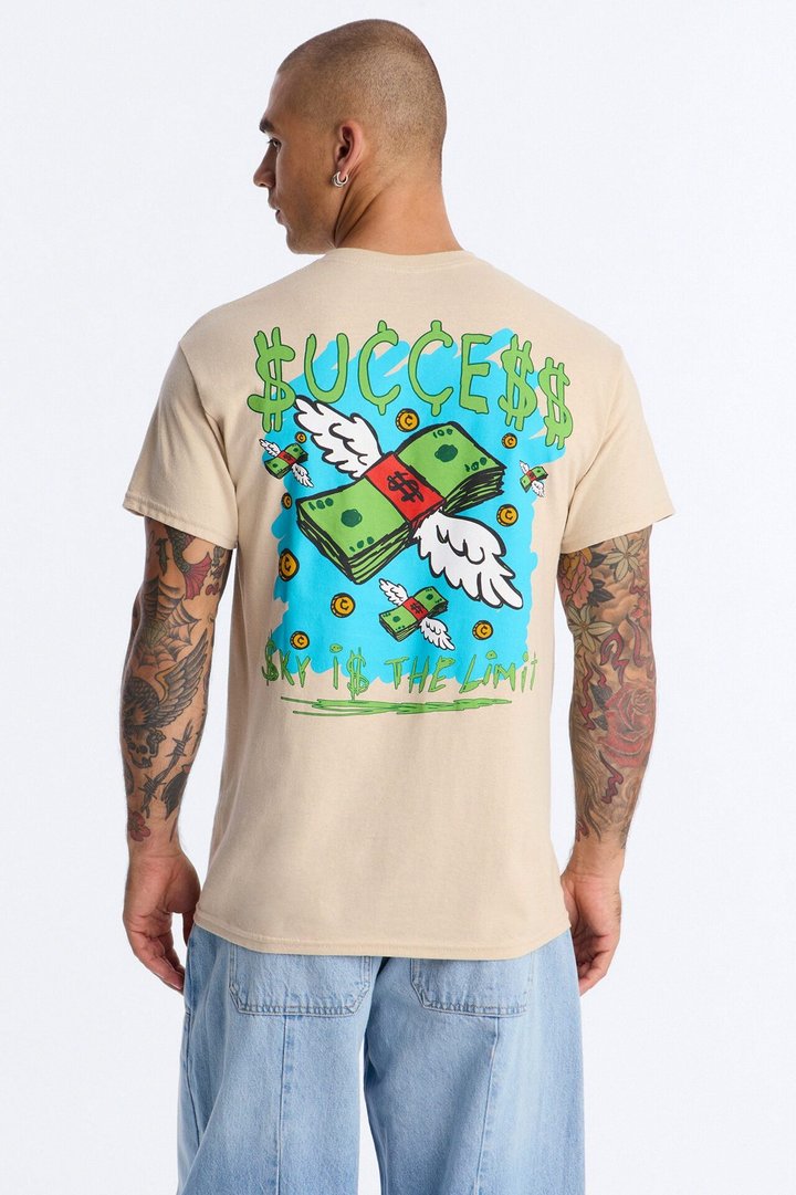 Sky Is The Limit Short Sleeve Tee - Sand