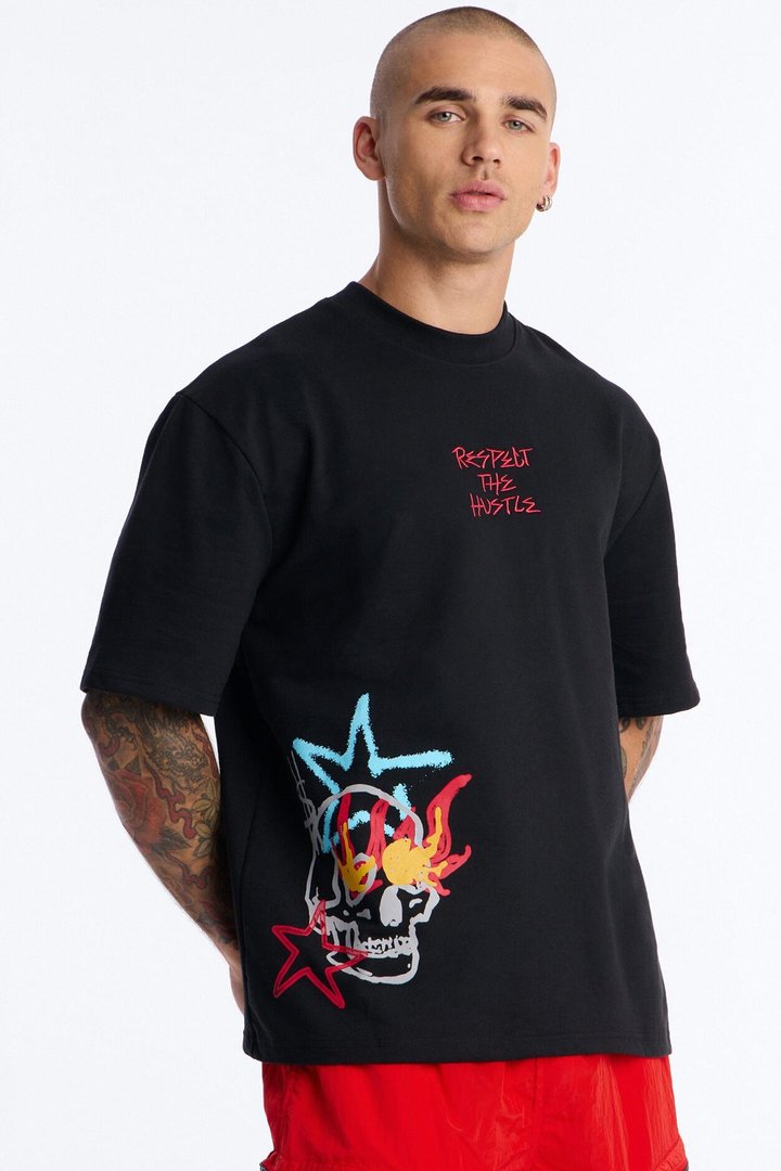Respect For Hustle Short Sleeve Tee - Black