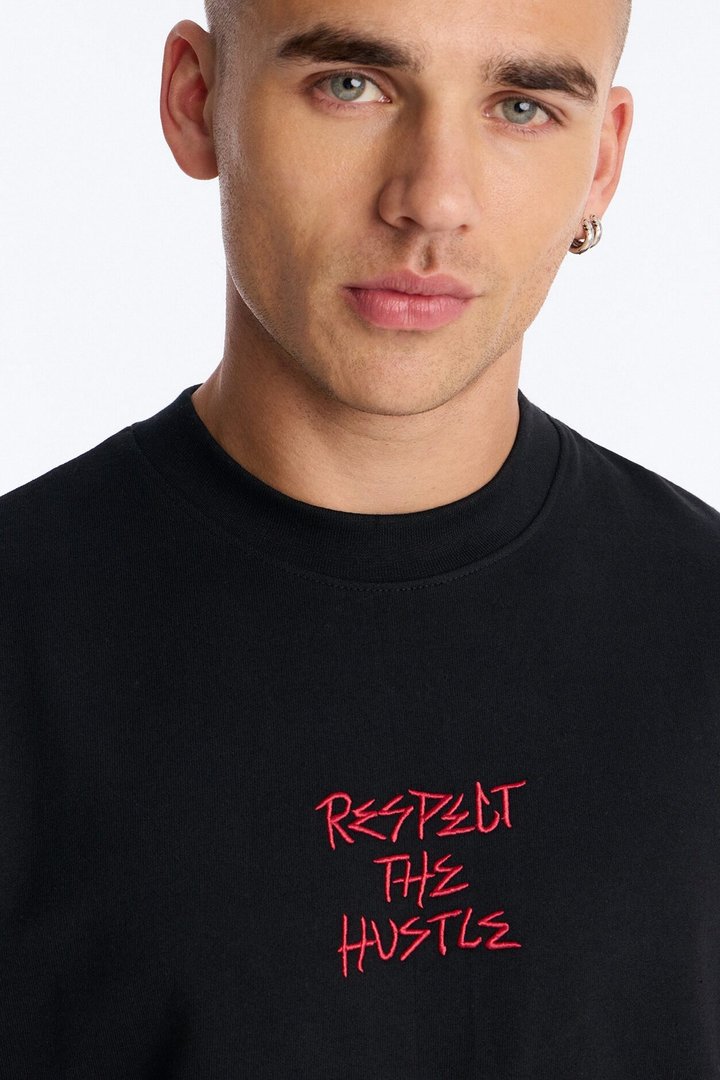Respect For Hustle Short Sleeve Tee - Black