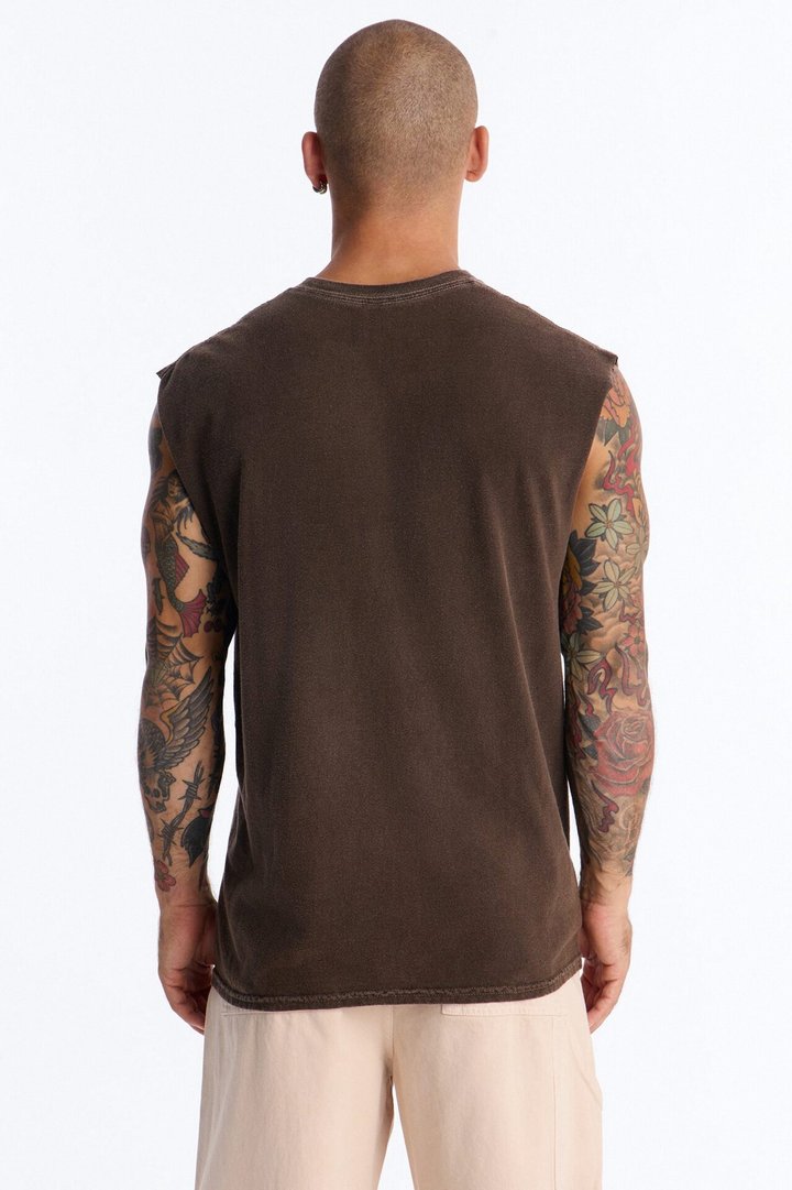 Los Angeles 99 Muscle Tee - Brown