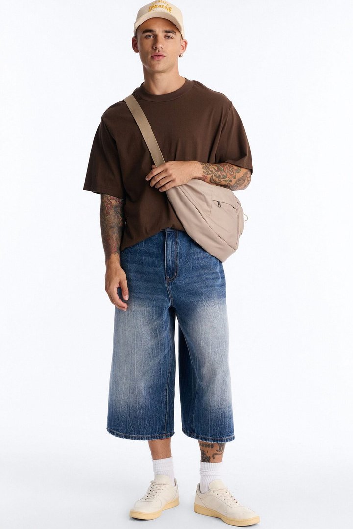 Super Baggy Melrose Denim Short - Dark Wash