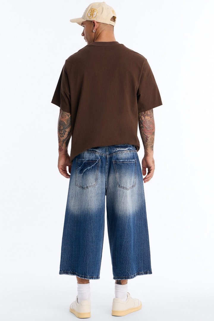 Super Baggy Melrose Denim Short - Dark Wash