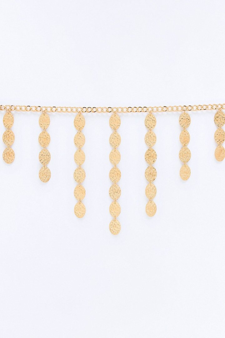 Drop Down Chain Belt - Gold