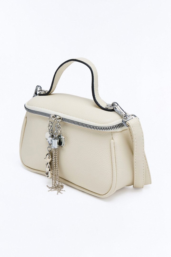 Bringing The Charm Faux Leather Crossbody - Ivory