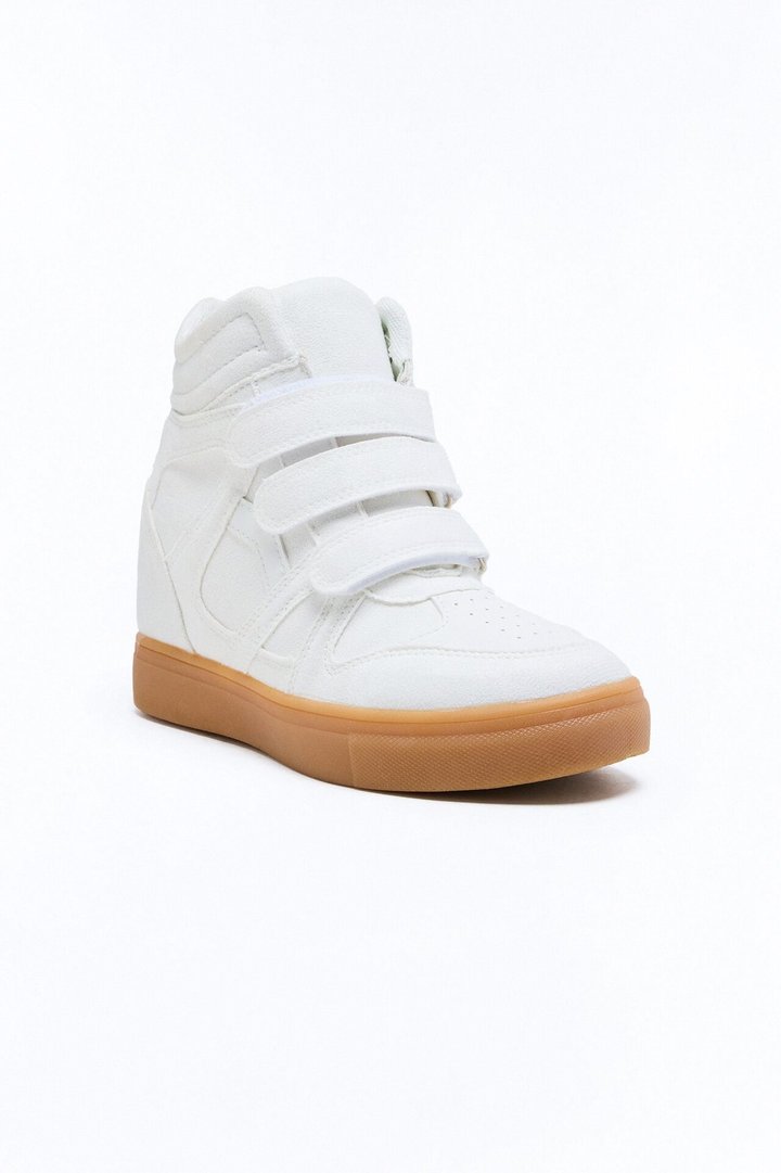 Cardio Suede Wedge Sneakers - White
