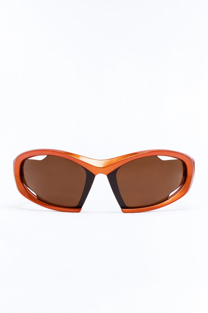 Frosted Metamorphosis Square Sunglasses - Orange