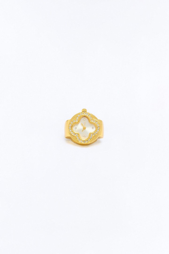Clover Watch Ring - Gold