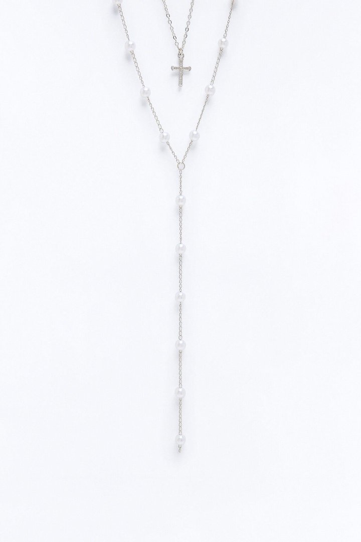 Dainty Diosa Lariat Necklace - Silver