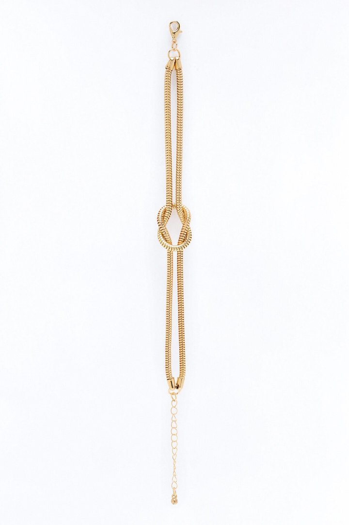 Knotted Hardware Bracelet - Gold