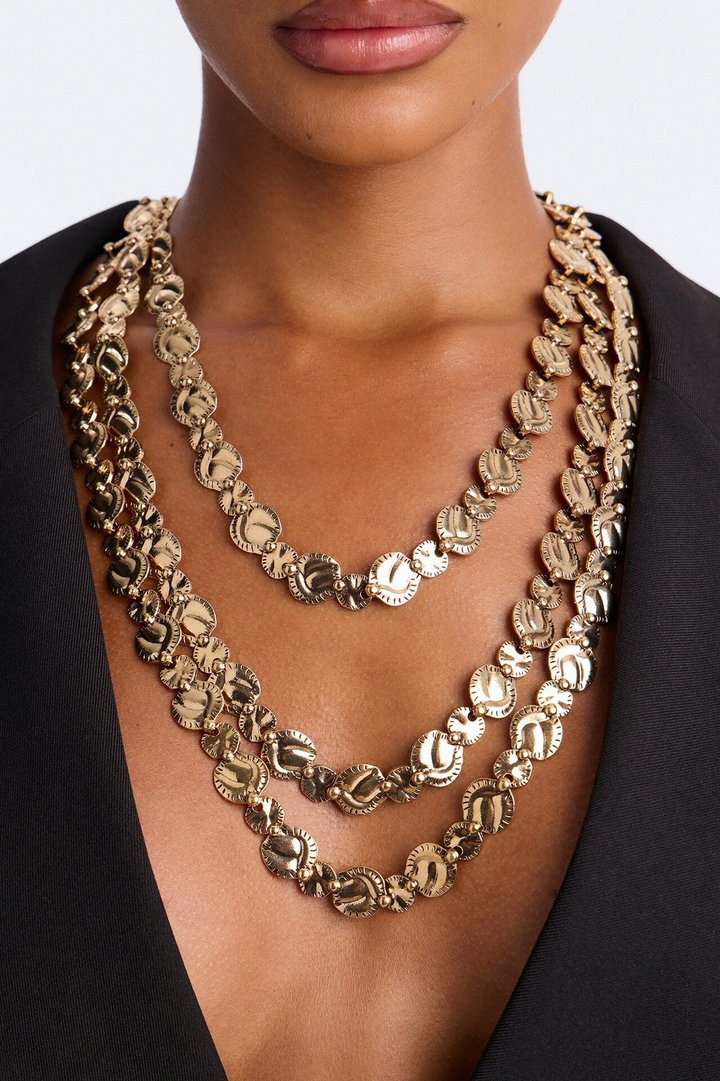 Minted Treasure Layered Necklace - Gold