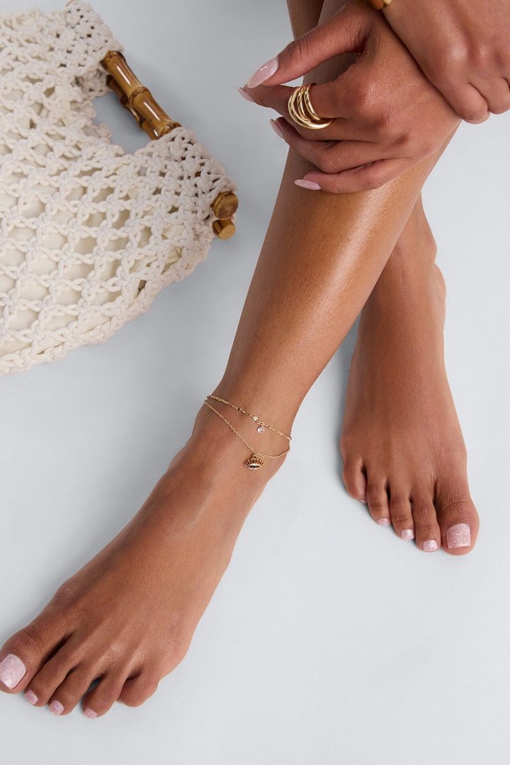 Guardian Gaze Evil Eye Anklet - Gold