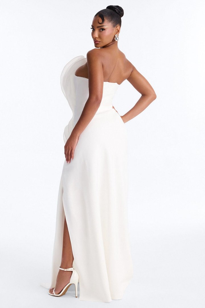 Timeless Era Ruffle Gown - White