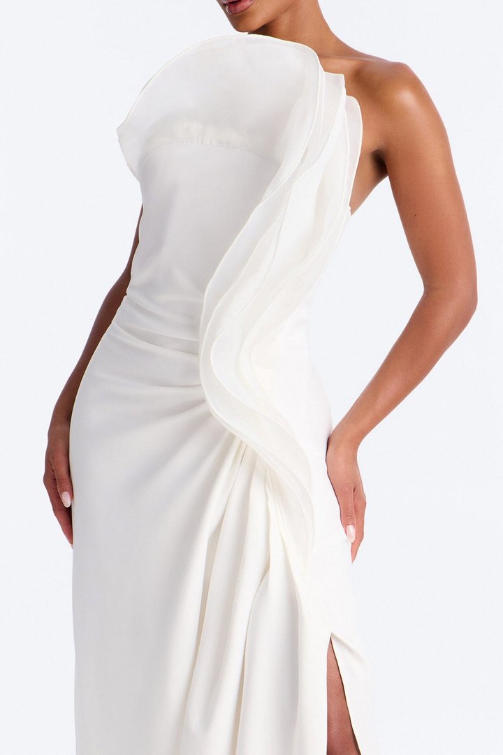 Timeless Era Ruffle Gown - White