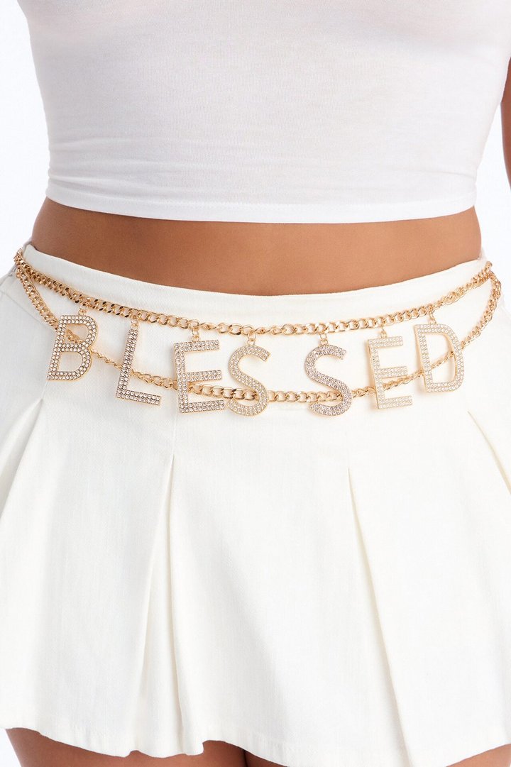 Always Blessed Hardware Chain Belt - Gold