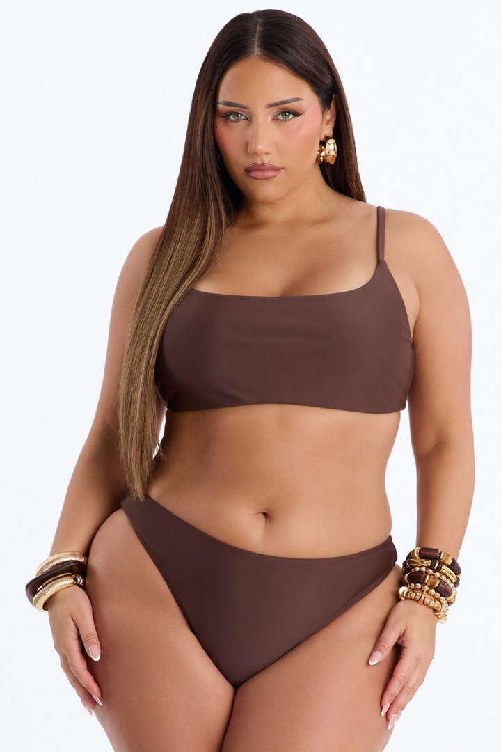 Maui Mix And Match Bralette Bikini Top - Chocolate