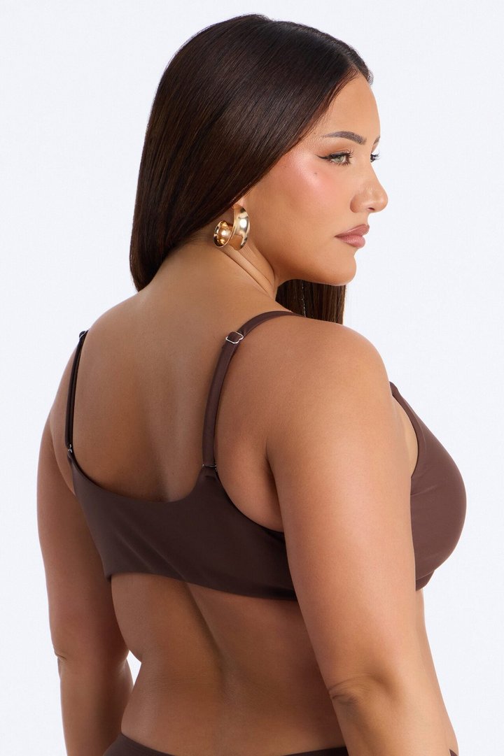 Maui Mix And Match Bralette Bikini Top - Chocolate