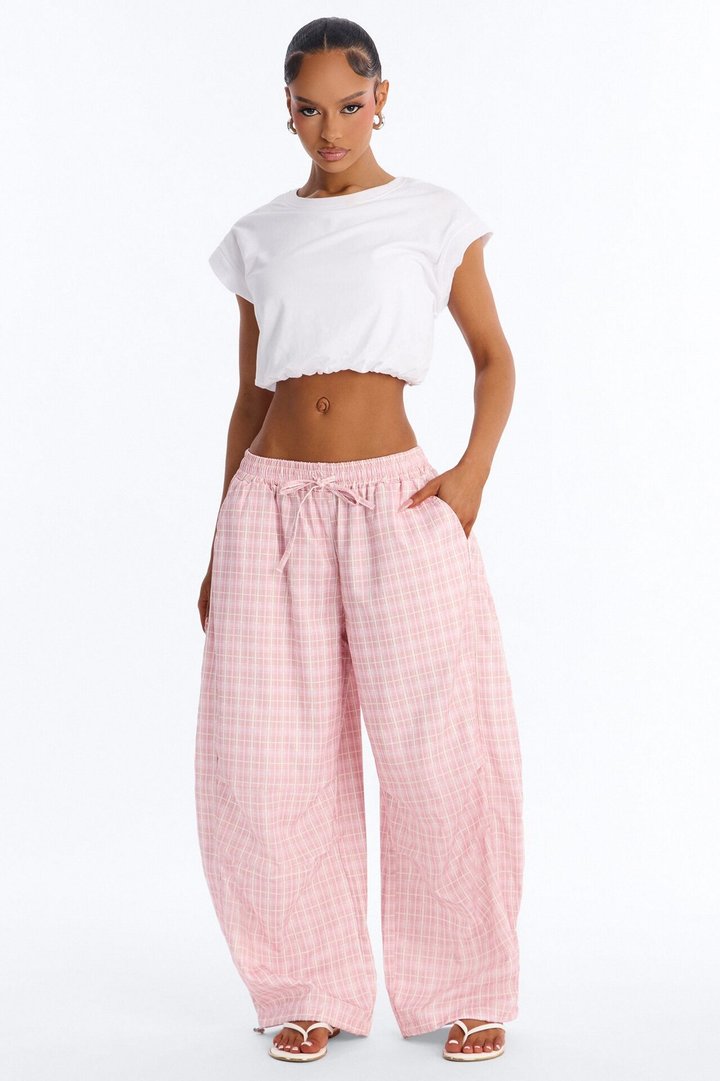 Delancy Stacked Windbreaker Jogger - Pink/combo