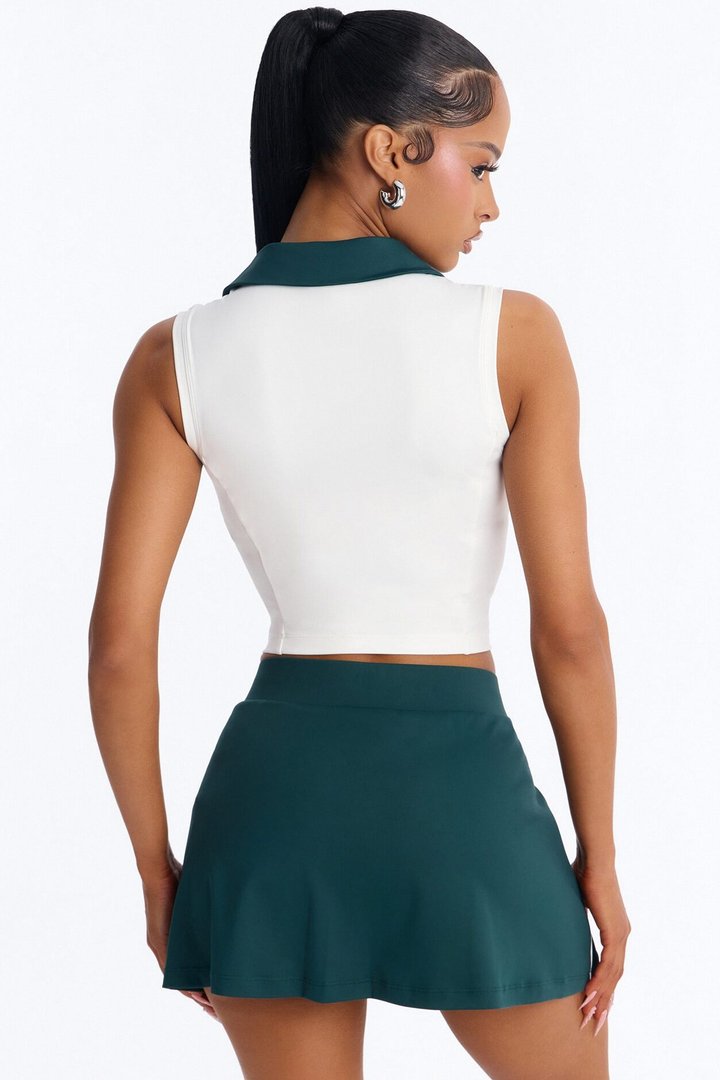Country Club Moment Active Skirt Set - Green/combo