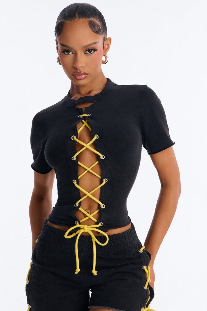 Street Diva Washed Short Set - Black
