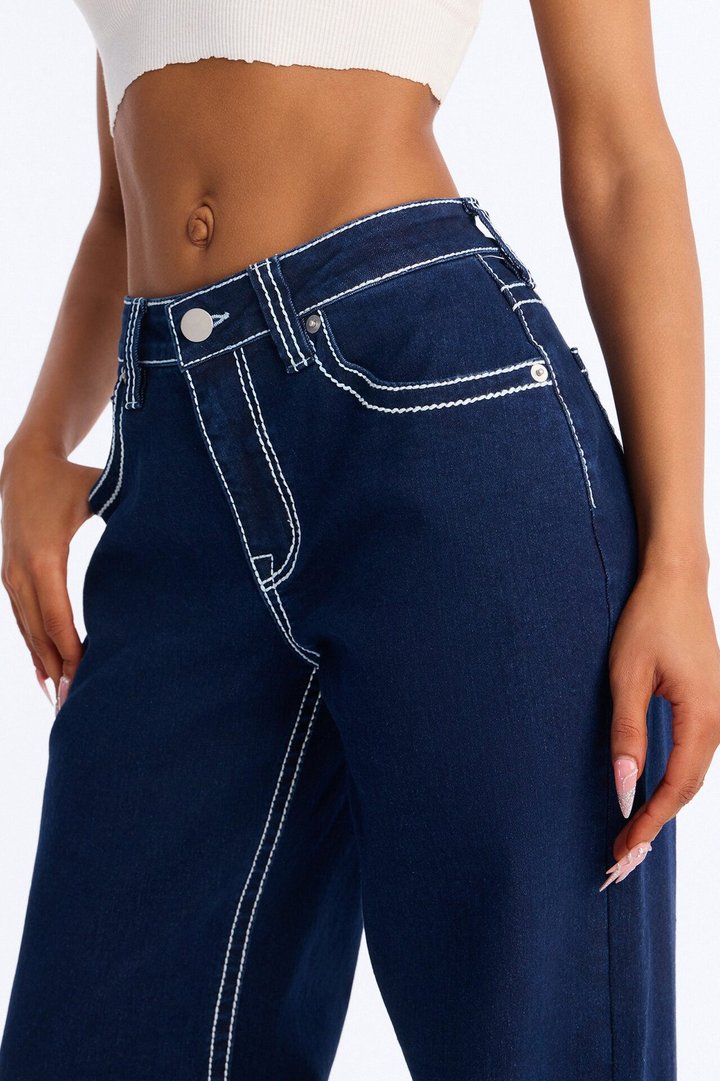 Keep It Simple Baggy Jeans - Dark Wash