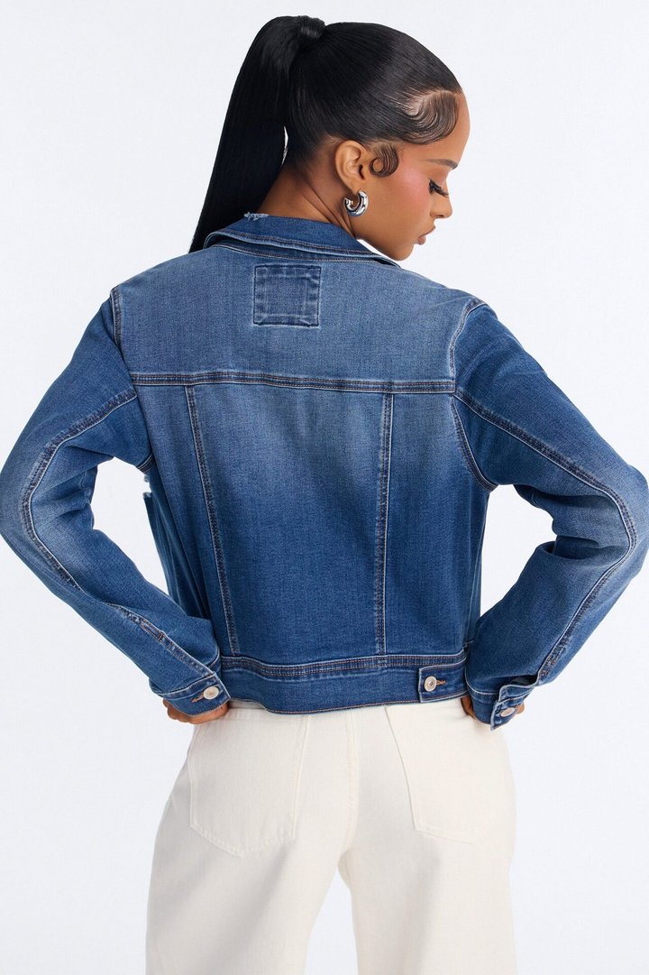 Go Getter Stretch Denim Jacket - Medium Wash