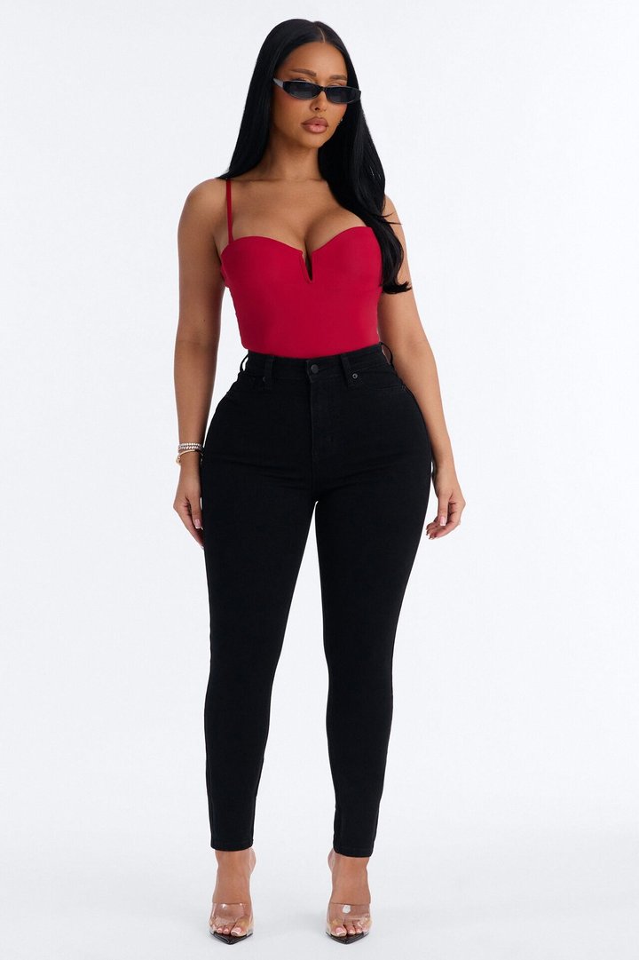Miami Booty Lifting High Rise Stretch Skinny Jeans - Black