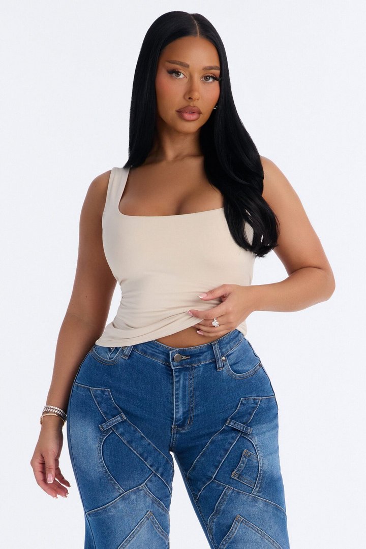 Thalia Tank Top - Stone