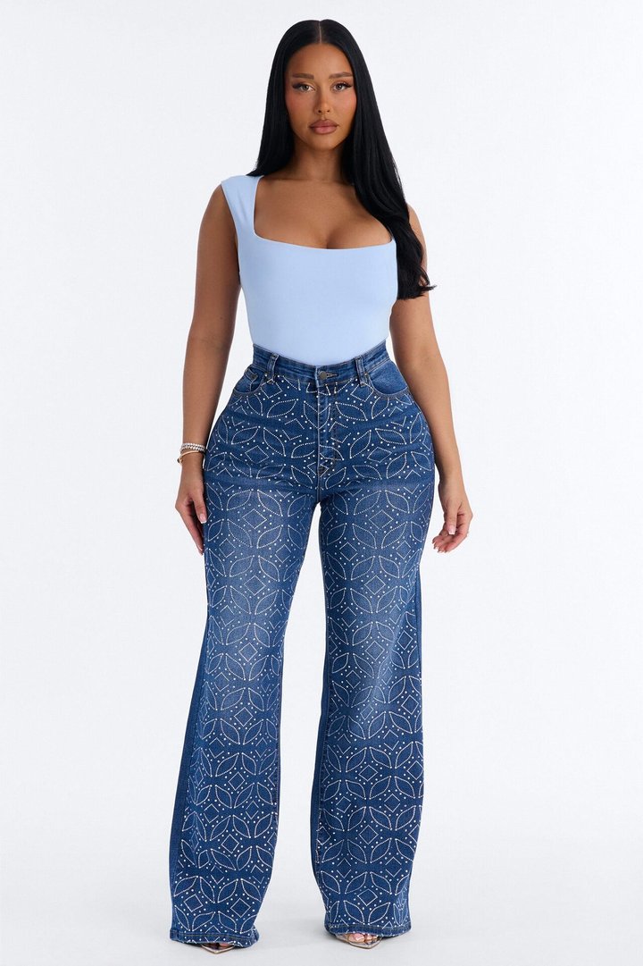 Serena Square Neck Bodysuit - Periwinkle
