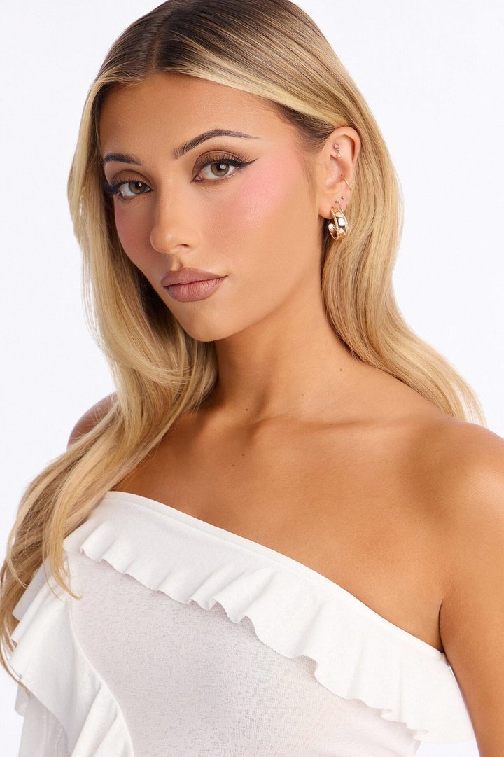Bring It Back 3 Pair Earring Set - Gold/Red