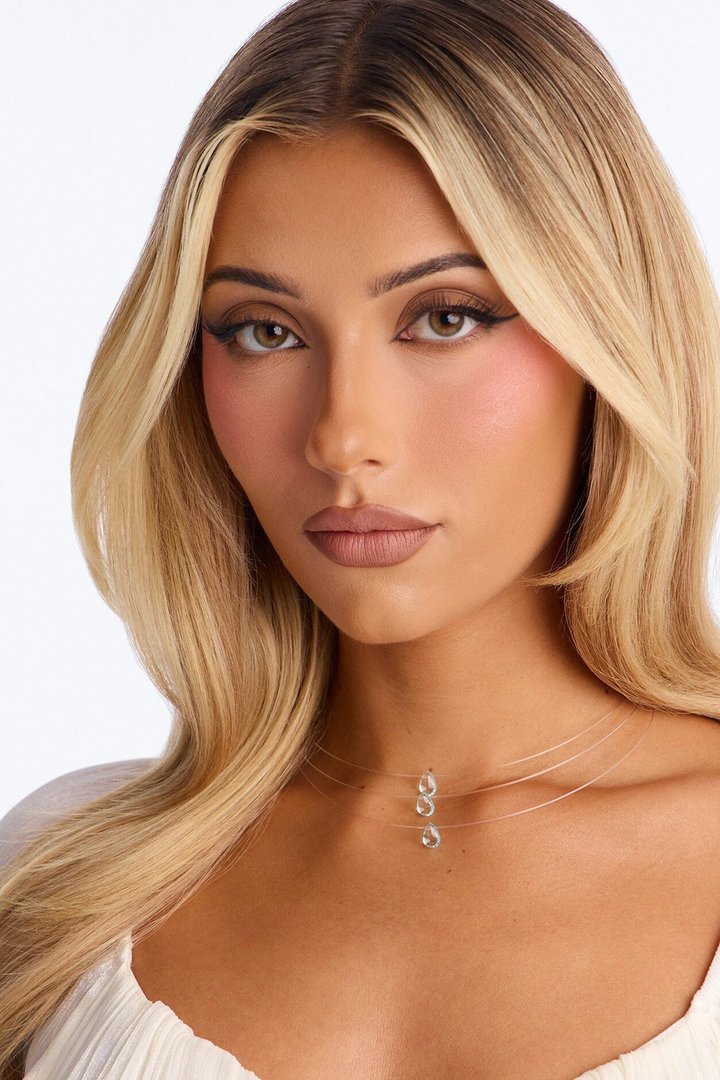 Just Once Clear Layered Necklace - Clear