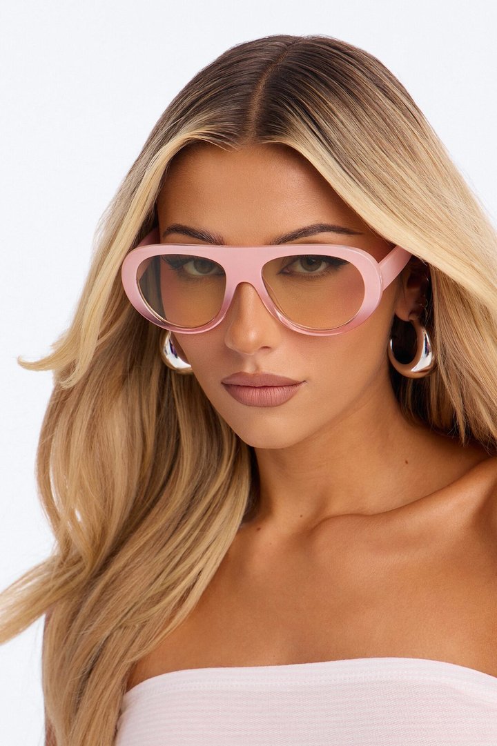 Dirty Chai Aviator Sunglasses - Pink