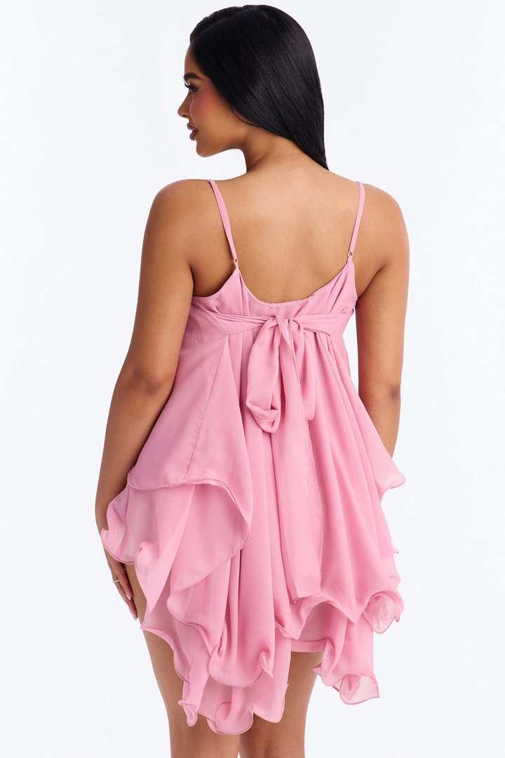 Nadia Ruffle Extreme Ruffle Cami Top - Light Pink