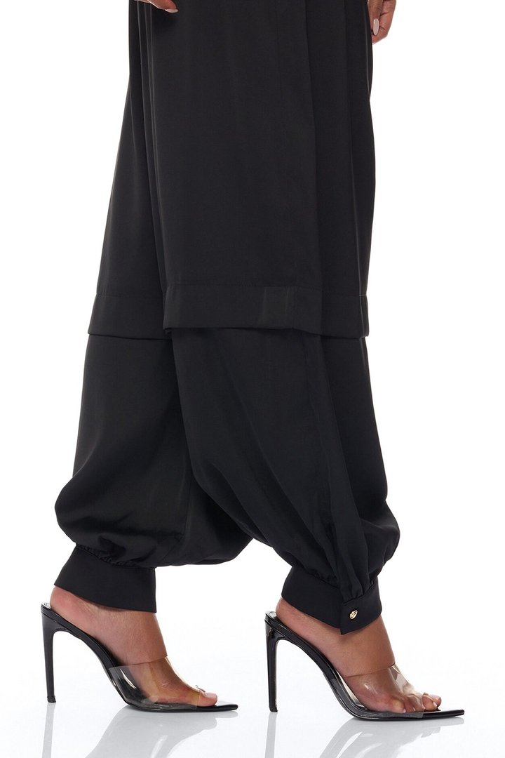 Cathryn Satin Balloon Pant - Black