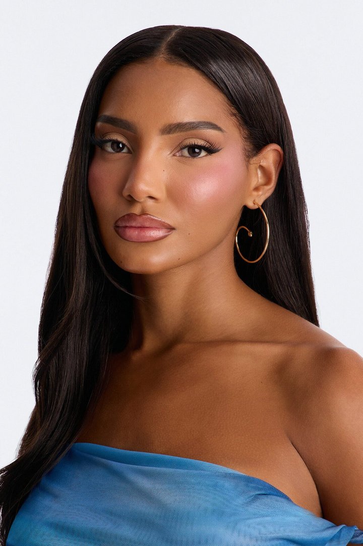 Swirl Hoop Earrings - Gold