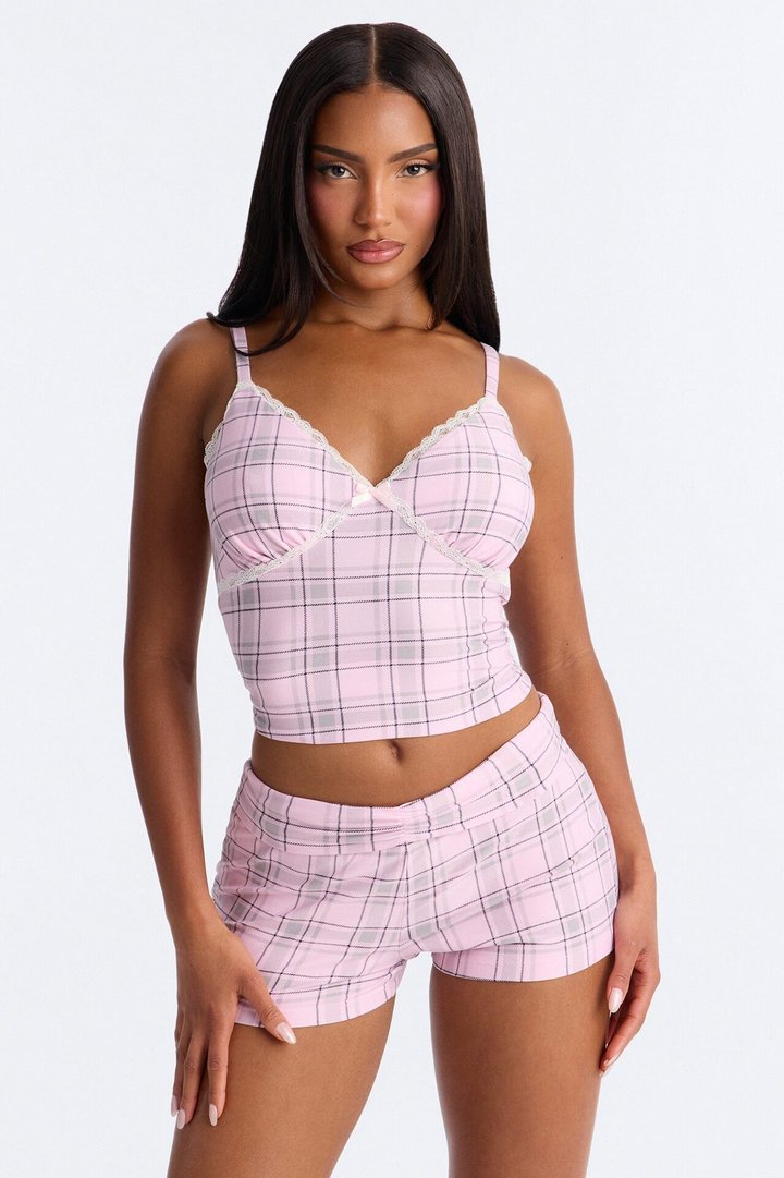 Nighttime Secrets Cami PJ Short Set - Pink/combo