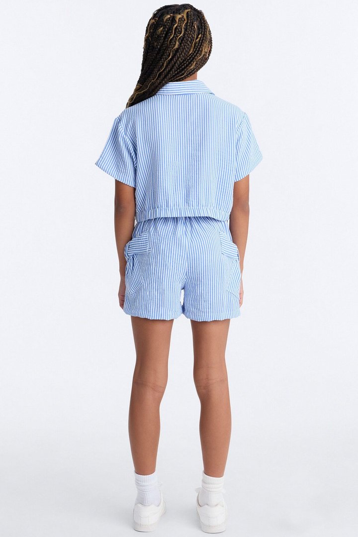 Mini Just Can't Wait Short Set - Blue