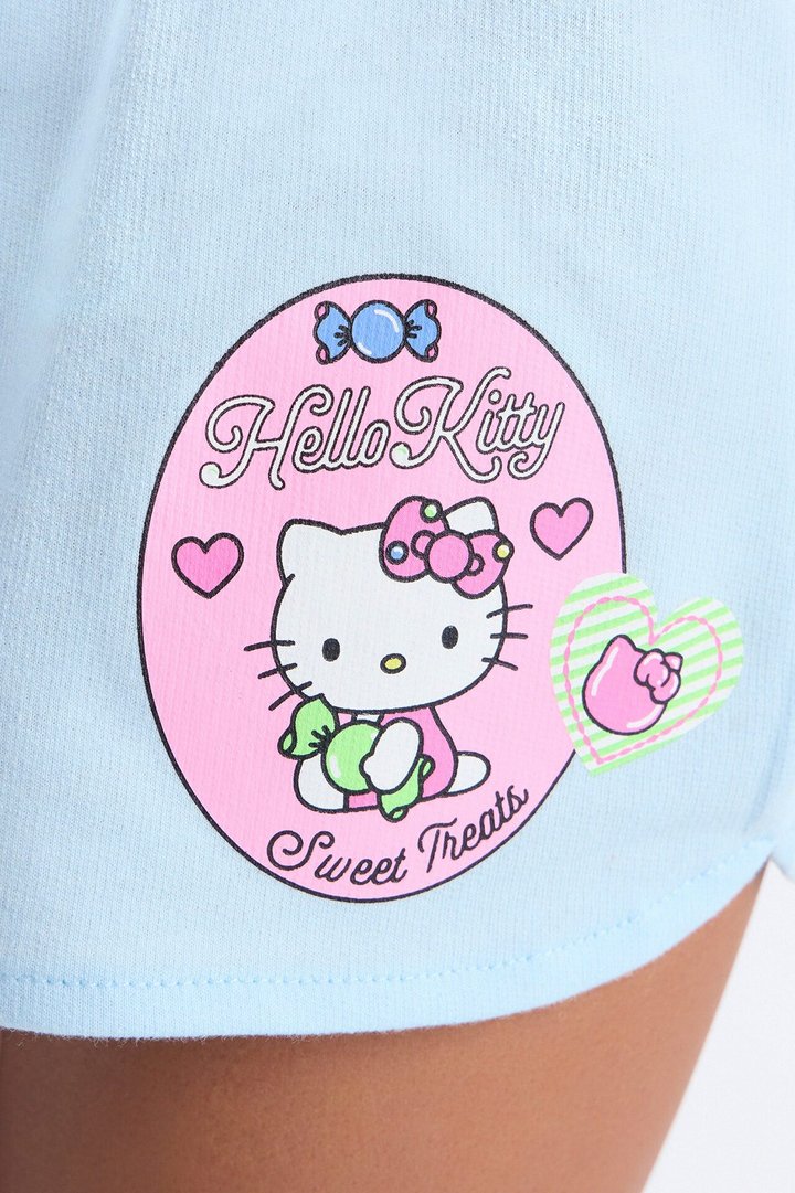 Mini Hello Kitty Happy Times Short Set - Light Blue