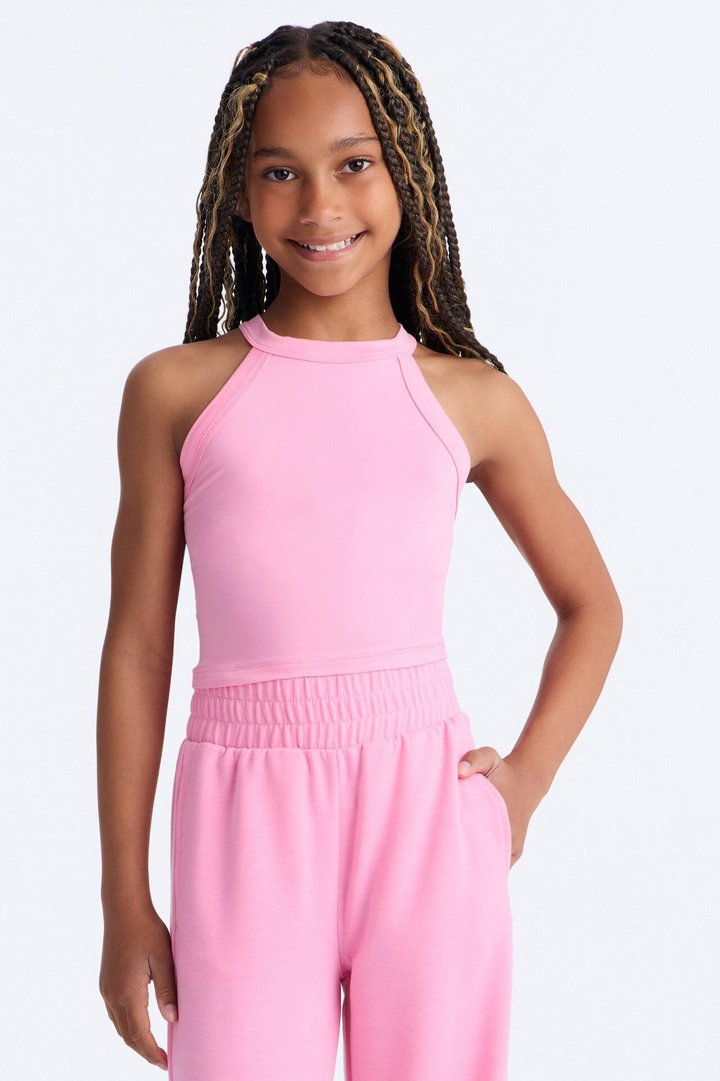 Mini Never Too Late Pant Set - Pink