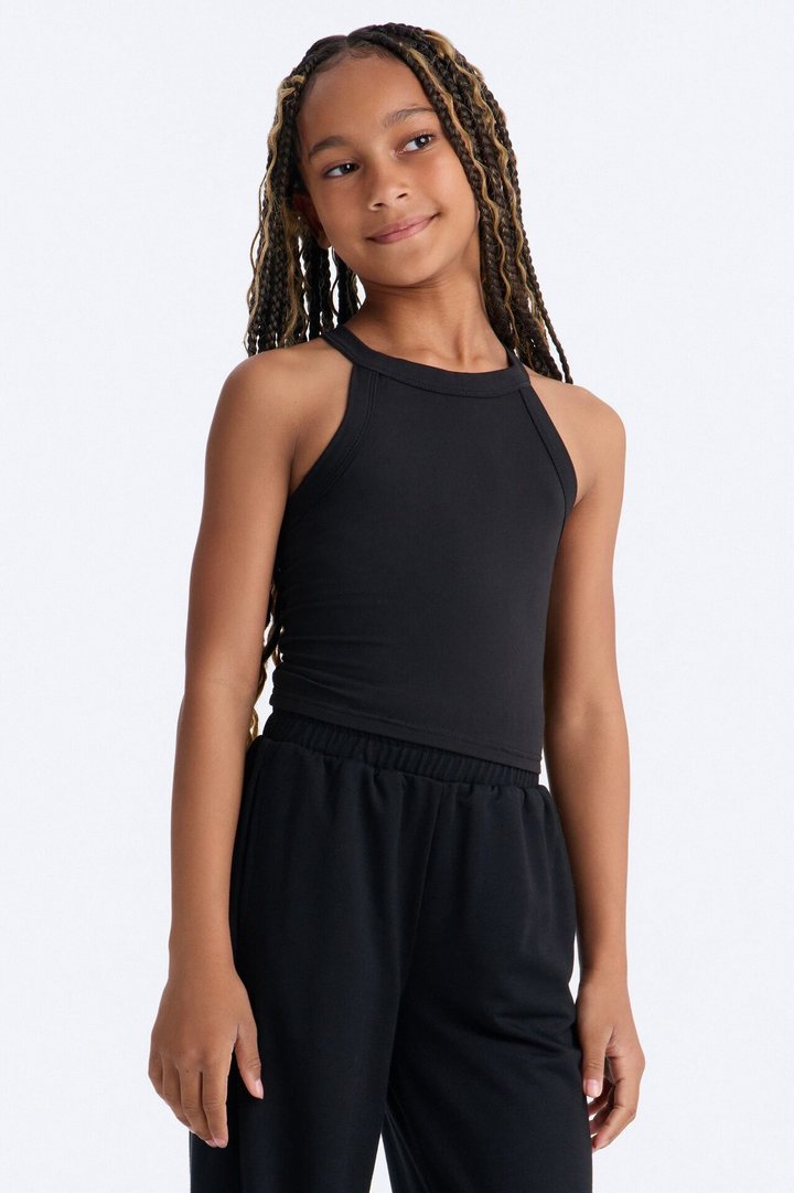 Mini Never Too Late Pant Set - Black