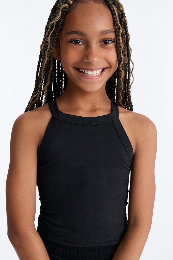 Mini Never Too Late Pant Set - Black