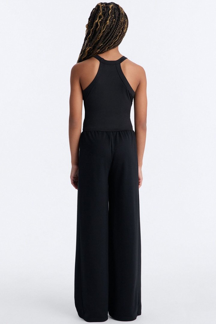 Mini Never Too Late Pant Set - Black