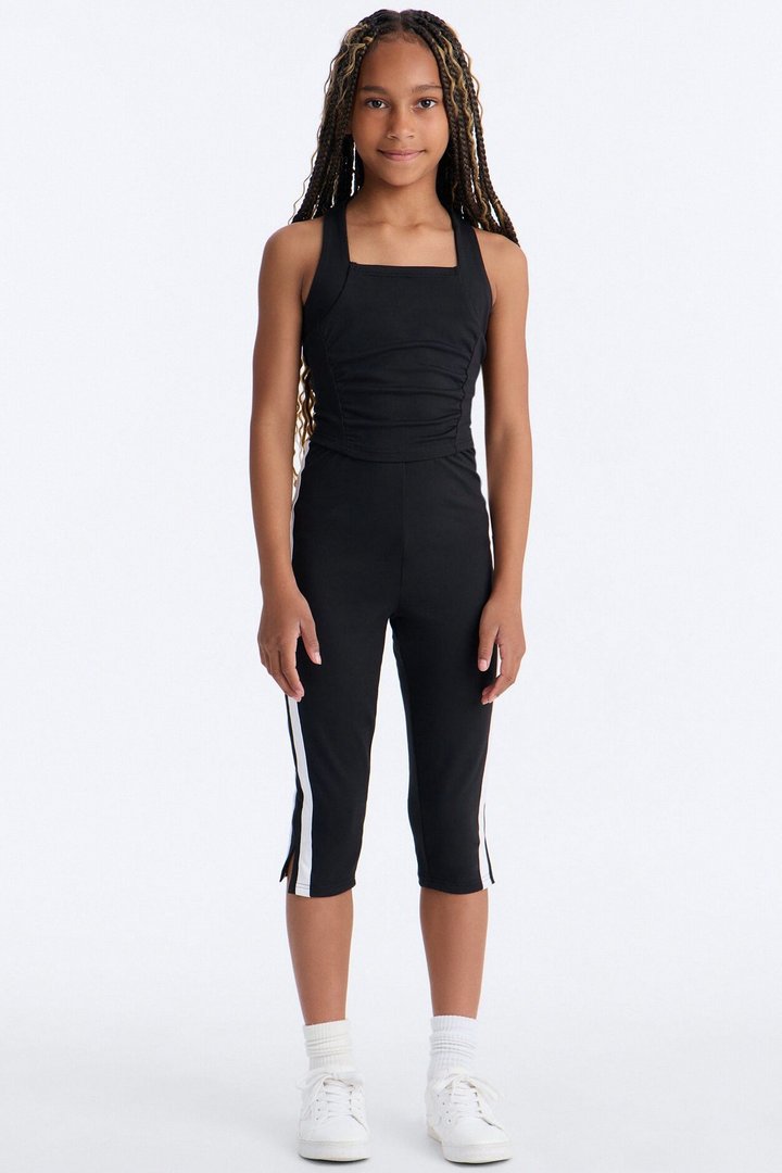 Mini Athena Capri Set - Black/White