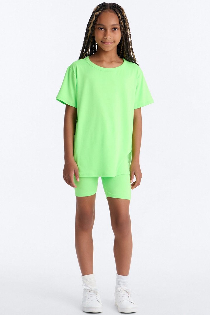 Mini Weekend Vibes Short Set - Lime