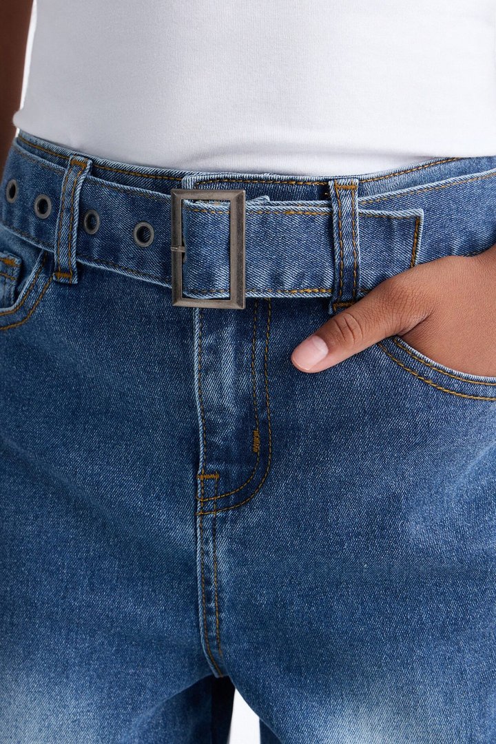 Mini On It Cargo Jeans - Medium Wash