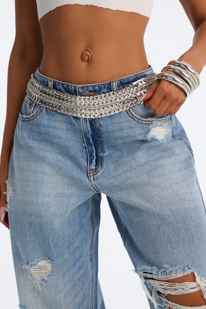Interwired Chain Belt - Silver