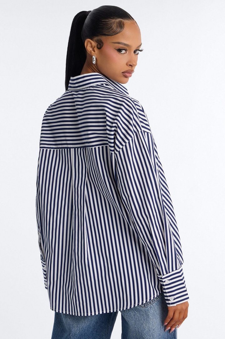 Newport Striped Shirt - Navy/combo